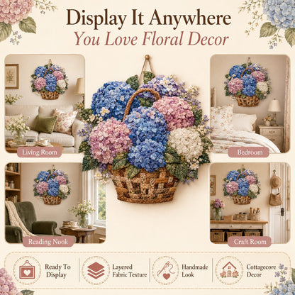 🔥HOTSALE5O%OFF- 🌸Floral Basket Patchwork DIY Kit| 3D Layered Fabric Flower Art Craft for Home Decor & Gifts