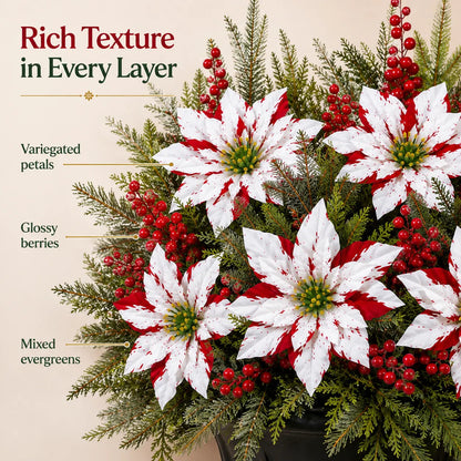 ❀Last Day 49% OFF - Christmas Poinsettia Planter Inserts