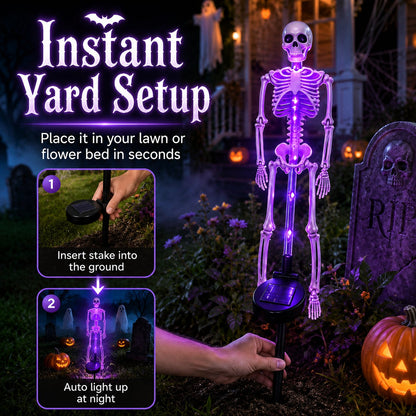 💥LAST DAY 50% OFF🔥💀Solar Skeleton Yard Stake