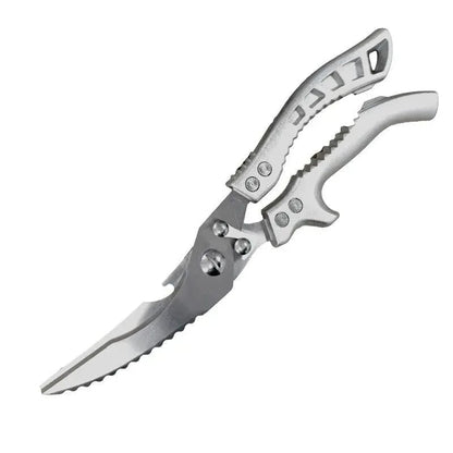 Heavy-Duty Multifunction Kitchen Shears - 4-in-1 Tool with Fish Scaler, Bottle Opener & Safety Lock