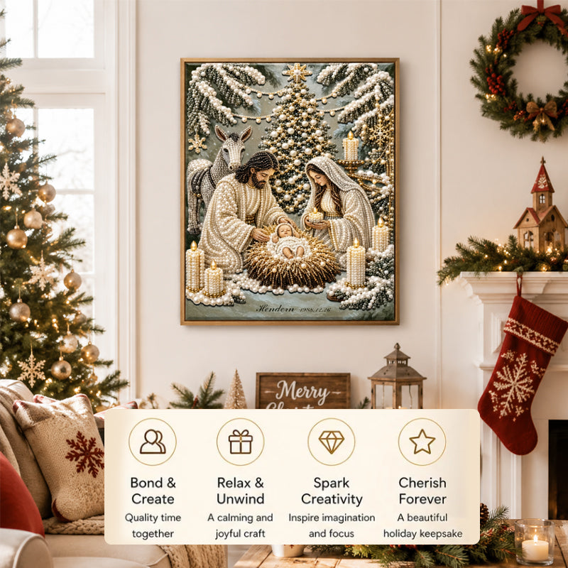 🎄LAST DAY 49% OFF-🌟Nativity Scene Diamond Painting Kit