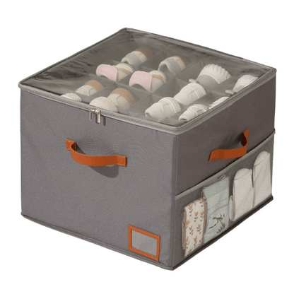 ⏰🔥LIMITED TIME 50%OFF! 👟Fabric Shoe Organizer Storage Box - Foldable, Large Capacity, Dustproof & Breathable for Closet & Bedroom🧺✨