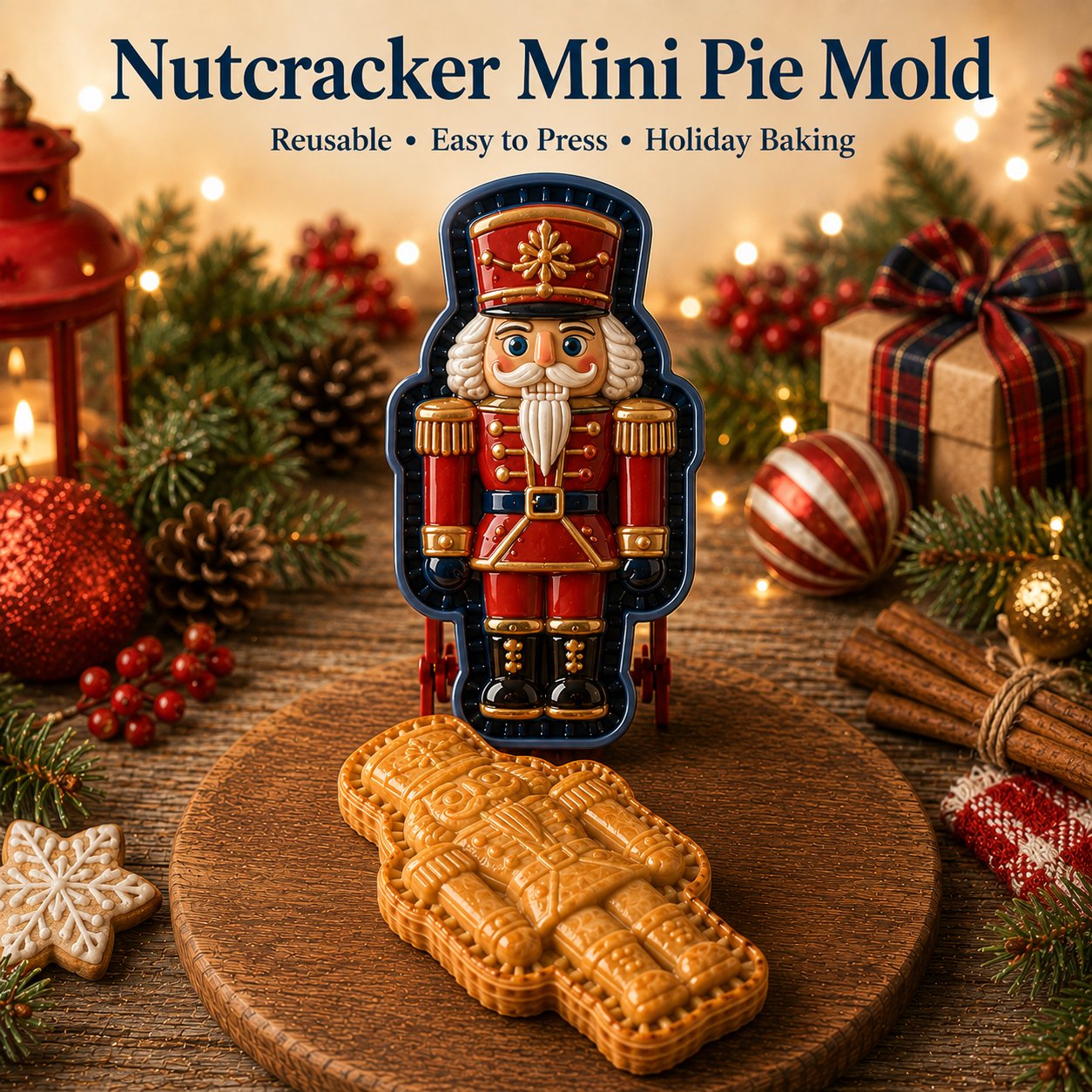 ⏳ Last Day 49% OFF – 🎄 9-Design Christmas Mini Pie Mold Collection🥧✨