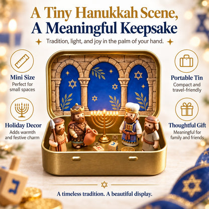 🔥Last Day 49% OFF - ✝️ Religious Pocket-Size Mini Nativity Scene Set with Storage Box