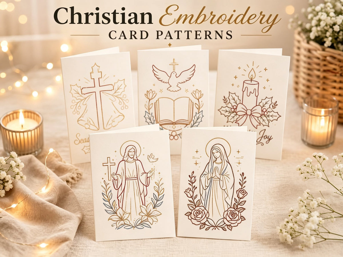 🌲 🪡 Christmas Hand Embroidery Card DIY Kit | Stitch Your Way Into the Christmas Spirit ✨ 🎁