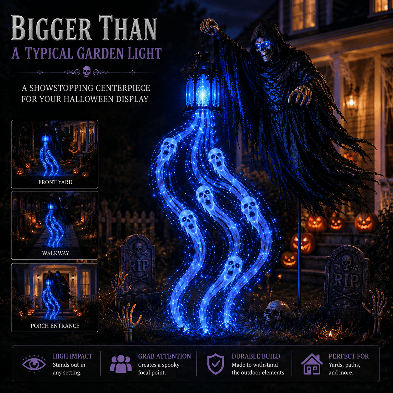 🎁Today 49% OFF🎁💀Halloween Soul Harvester Animated Garden Light