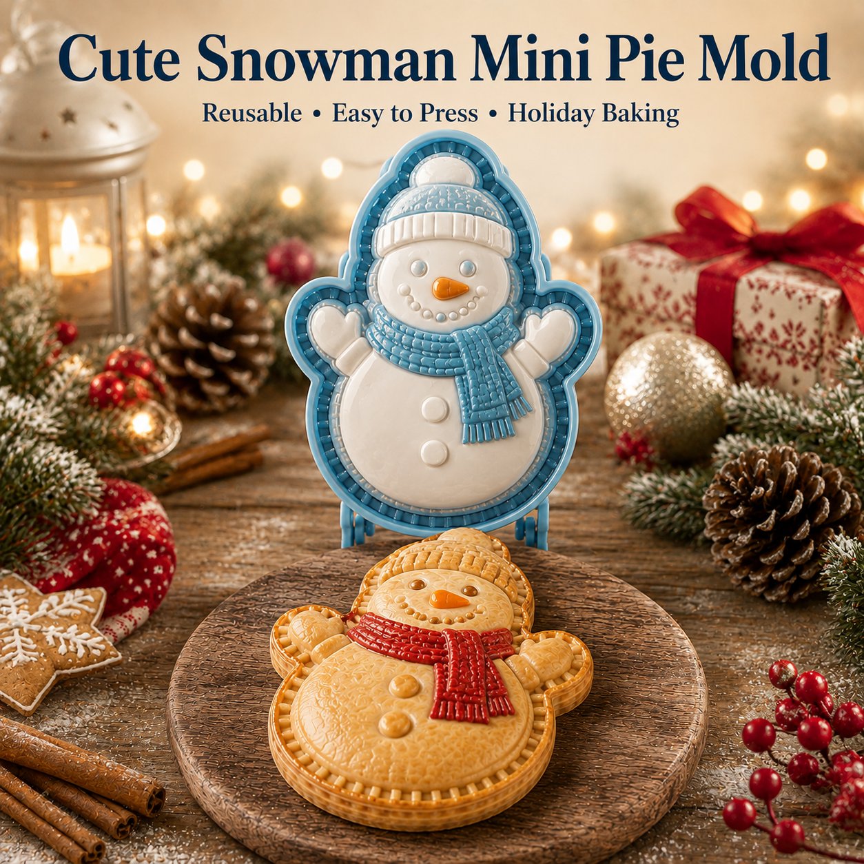 ⏳ Last Day 49% OFF – 🎄 9-Design Christmas Mini Pie Mold Collection🥧✨