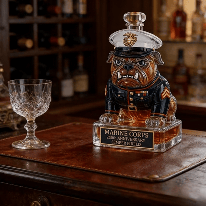 Limited-Time Offer 250th Anniversarymilitary-Inspired Bulldogwhiskey Decanter Set