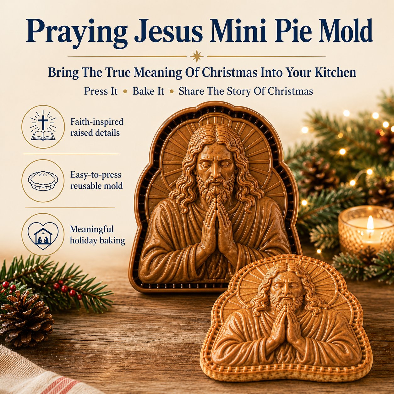 ✝️Faith & Nativity Christmas Mini Pie Mold Collection🥧✨