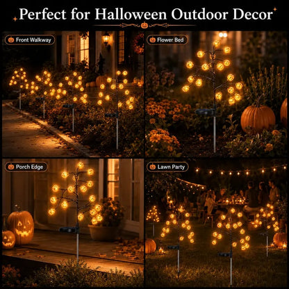 🎃✨ Pumpkin Solar Stake Lights – Halloween Outdoor Yard Decor