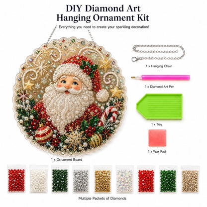 🎄LAST DAY 49% OFF —✨Christmas Pearl Diamond Art Hanging Ornament Kit🎅💎