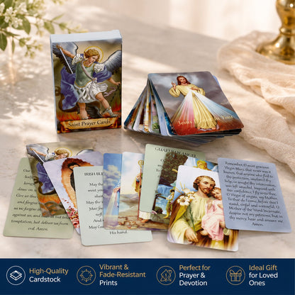 ✝️🎁Catholic Genuine Leather Holy Card Holder - Pocket Prayer Card Organizer with Snap Closure