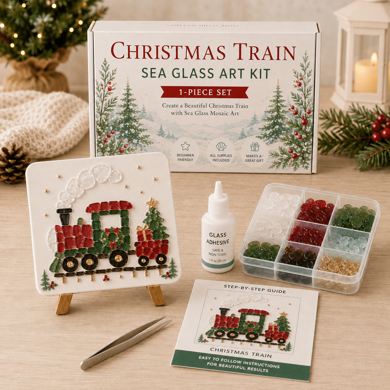 🎅🎄 Create your own magical Christmas sea glass art 🦌✨(🔥🔥🔥50% Off)