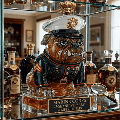 Limited-Time Offer 250th Anniversarymilitary-Inspired Bulldogwhiskey Decanter Set