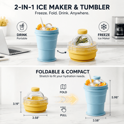 🔥Last Day 49% OFF - Foldable Ice Cup with Straw