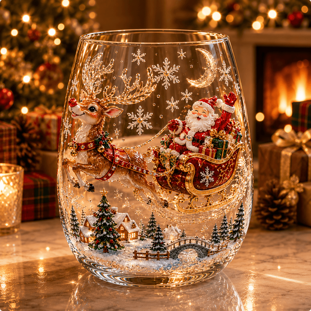 💥 Last Day 49% OFF – 🔥🎁Magical Christmas Glass Cup Gift Collection✨