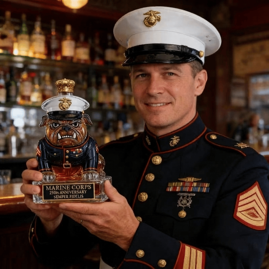 Limited-Time Offer 250th Anniversarymilitary-Inspired Bulldogwhiskey Decanter Set