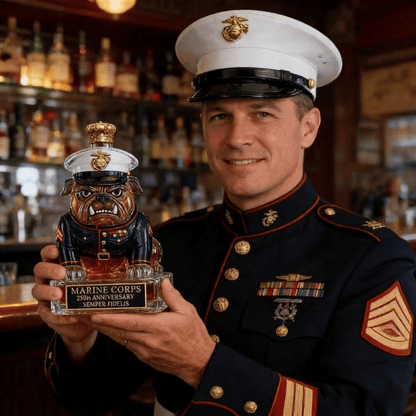Limited-Time Offer 250th Anniversarymilitary-Inspired Bulldogwhiskey Decanter Set