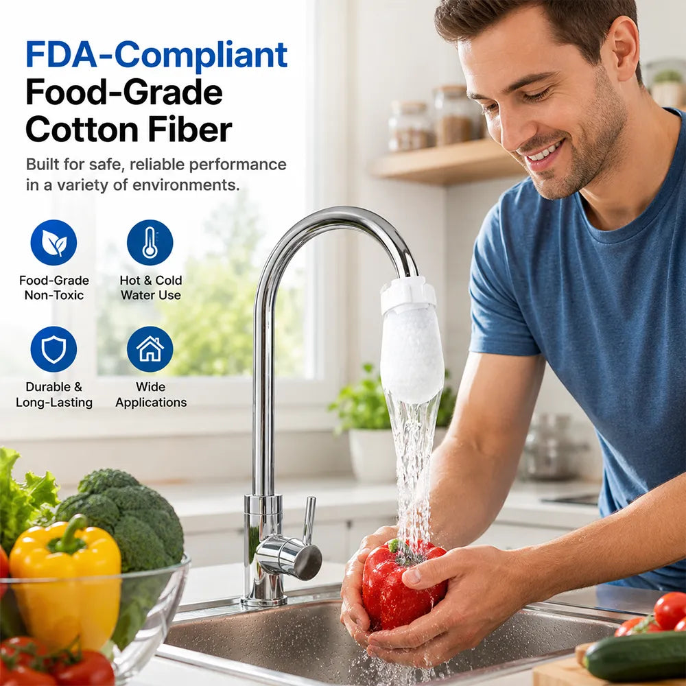Faucet Filter Cotton Bags- Universal, 100 pcs Splash-Proof Faucet Filter set