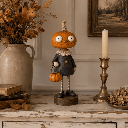 🎃Primitive Pumpkin Friends Vintage Halloween Figurines Collection