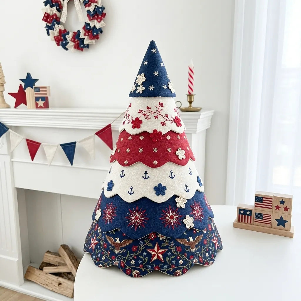 Christmas Quilt Tree Pattern Set(7PCS)-With Instructions
