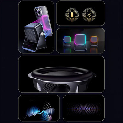 🔥50%OFF🔥 5-in-1 Wireless Speaker - Stereo Sound, RGB Light & Phone Stand