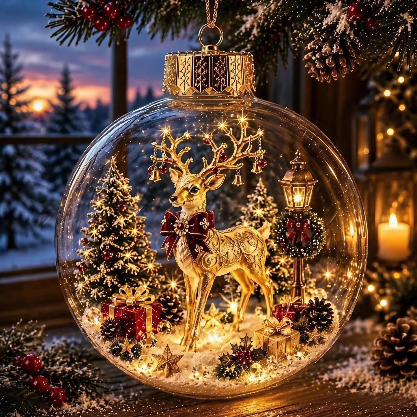 🔥HOT SALE 49% OFF -🎄Glowing Christmas Diorama Ornament🎅