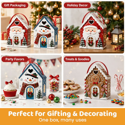 Christmas Cottage Gift Box – 5 Festive Designs for Candy & Small Gifts