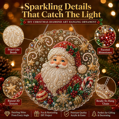 🎄LAST DAY 49% OFF —✨Christmas Pearl Diamond Art Hanging Ornament Kit🎅💎