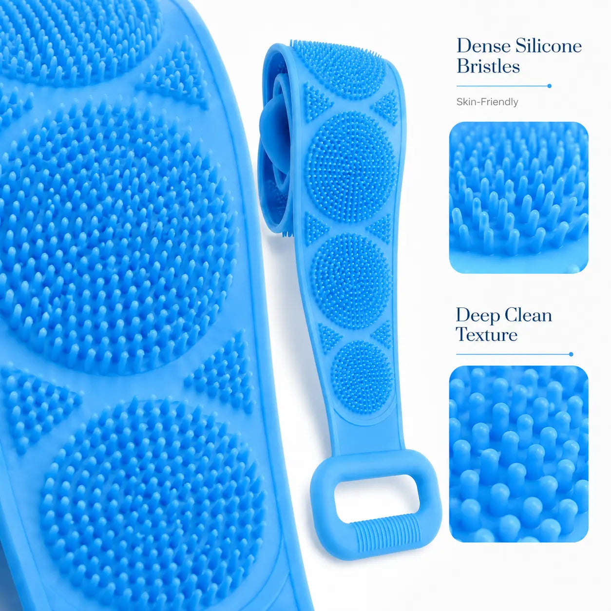 💦Summer Limited-Time 50% OFF 🛁Double-Sided Silicone Back Scrubber- Easily exfoliate dead skin
