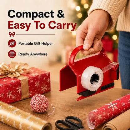 2-in-1 Wrapping Paper Cutter & Tape Dispenser - Faster Gift Wrapping Tool