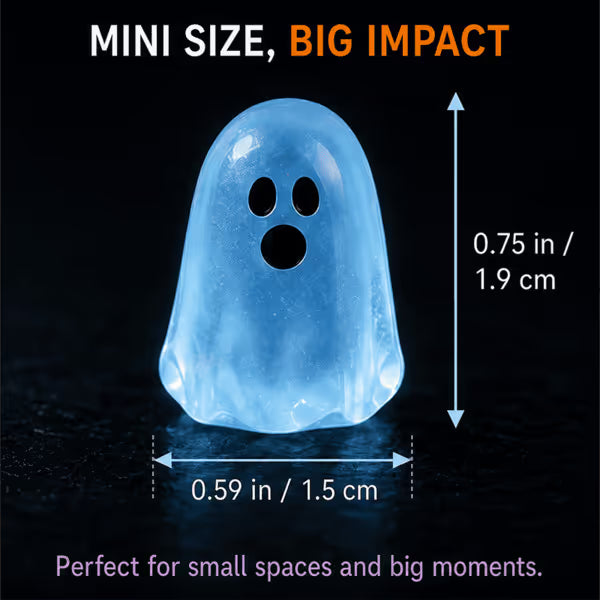 ⏳Last day 49% OFF - 👻Glow In Dark Cute Ghost Resin Bead Set