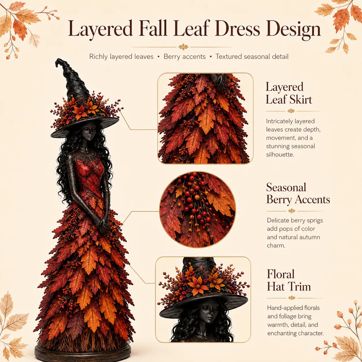🔥LAST DAY 49% OFF - 🧙‍♀️Enchanted Autumn Witch Figurine (📦Buy 2 Free Shipping)