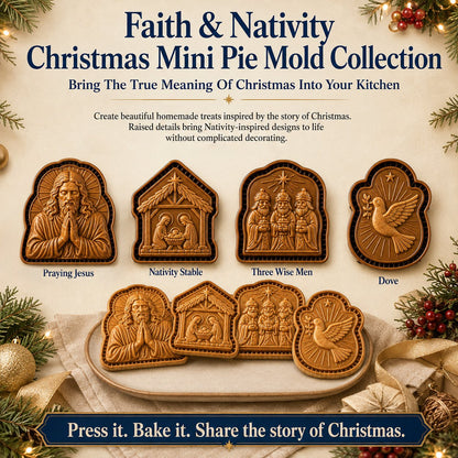 ✝️Faith & Nativity Christmas Mini Pie Mold Collection🥧✨