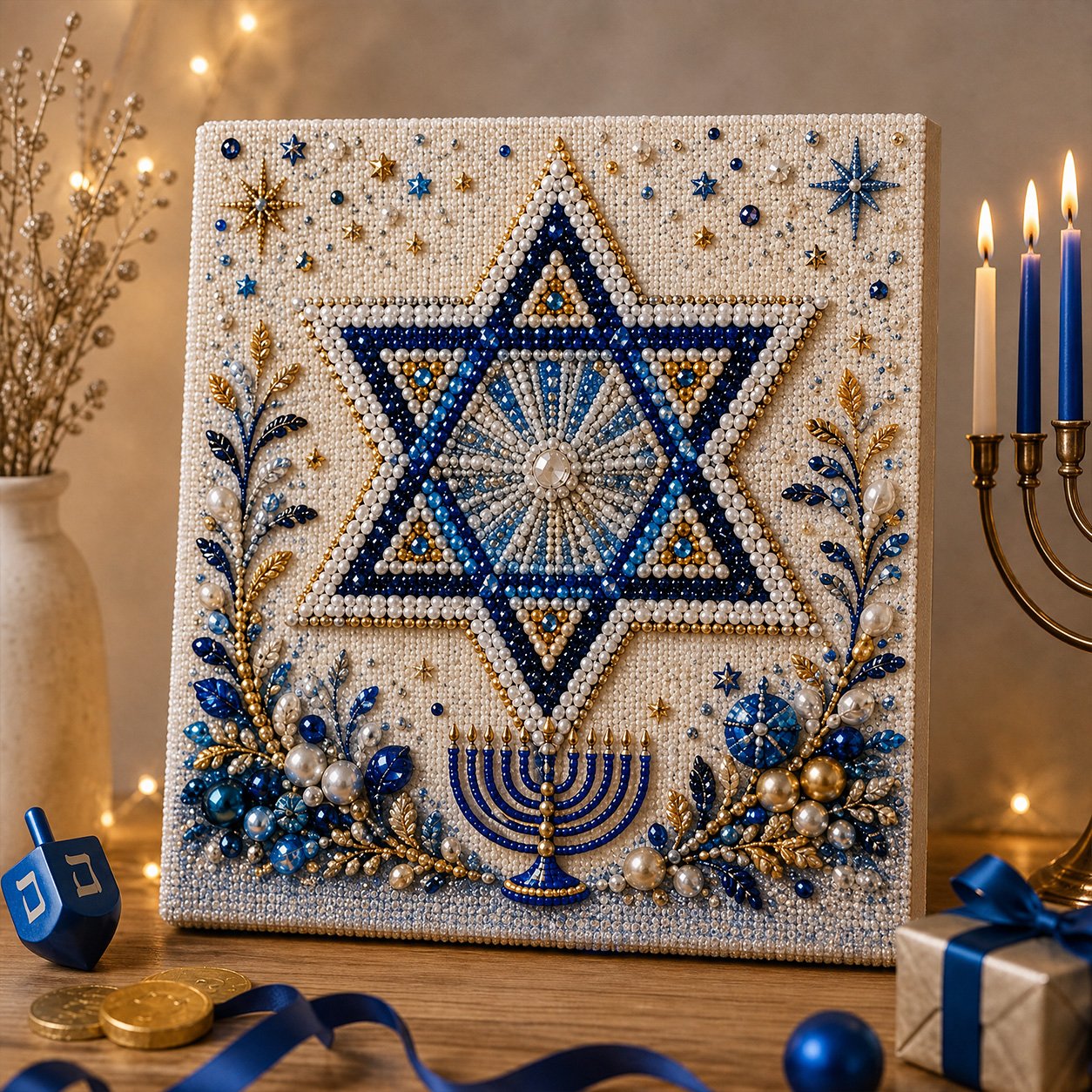 🎁Last Day 49% OFF - 🕎✨DIY Hanukkah Pearl Art Kit