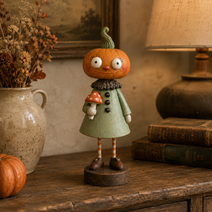 🎃Primitive Pumpkin Friends Vintage Halloween Figurines Collection