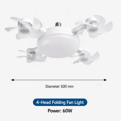 2-in-1 E27 Ceiling Fan Light with Remote Control
