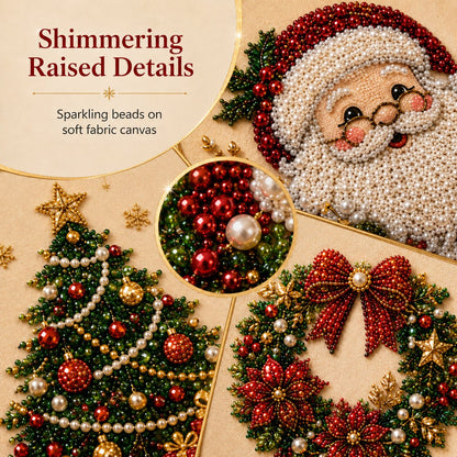 🎅Relaxing & Beginner-Friendly -DIY Christmas Pearl Diamond Painting Art Kit