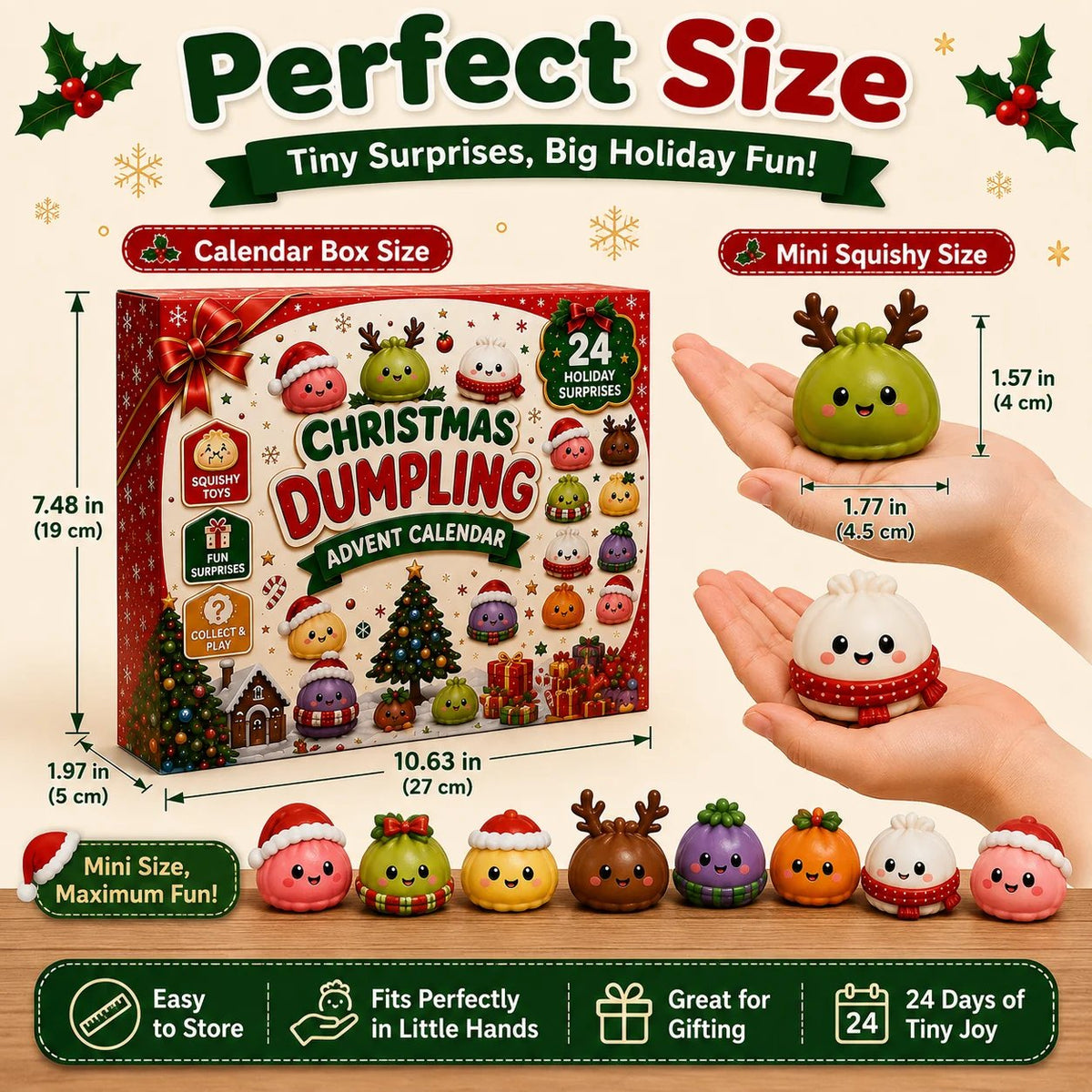 🎅 CHRISTMAS SPECIAL | 24 Days of Mini Squishies – Cute 2026 Advent Calendar with Daily Dumpling