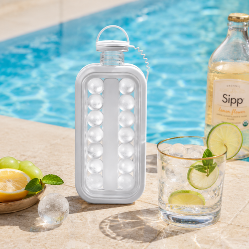 Portable Silicone Ice Ball Maker Bottle Freeze,Store & Release Perfect IceBalls with Ease