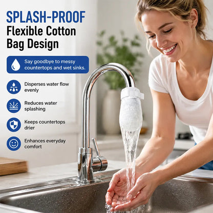 Faucet Filter Cotton Bags- Universal, 100 pcs Splash-Proof Faucet Filter set