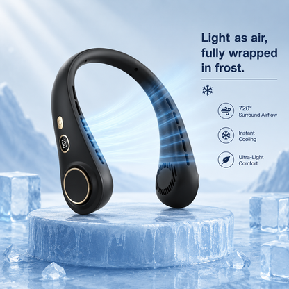 New Portable Neck Fan‚Hands-free & Bladeless & quiet design
