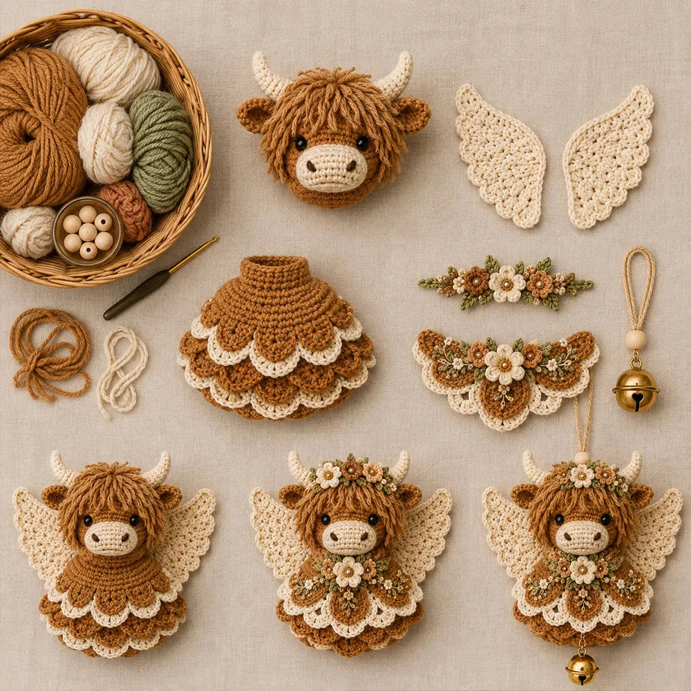 Animal Angel Crochet Ornament DIY Kit