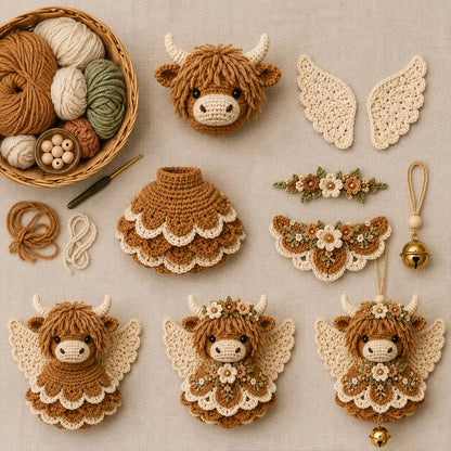 Animal Angel Crochet Ornament DIY Kit