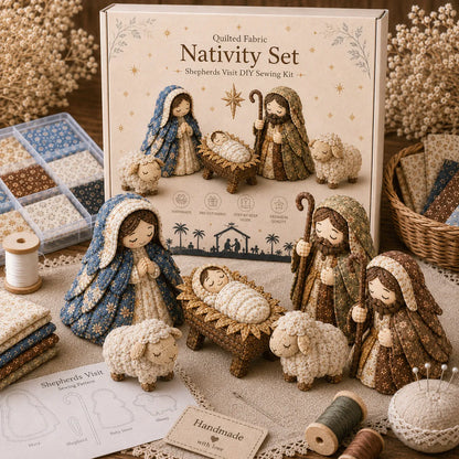 ✨ DIY Patchwork Nativity Scene Sewing Kit