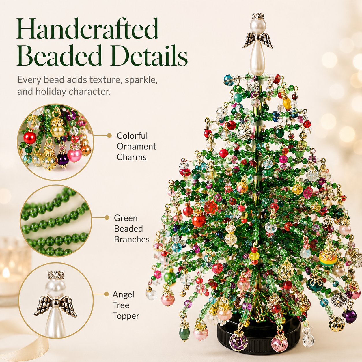 🎄🔥 Last Day 49% OFF✨DIY Beaded Christmas Tree Kit🎅