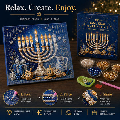 🎁Last Day 49% OFF - 🕎✨DIY Hanukkah Pearl Art Kit