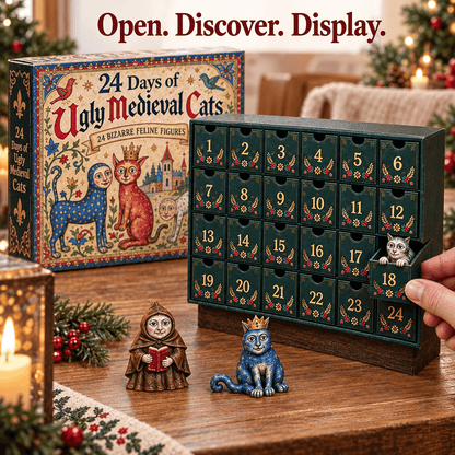 🐈🏰 24 Days of Ugly Medieval Cats – Hilariously Weird Cat Advent Calendar 2026