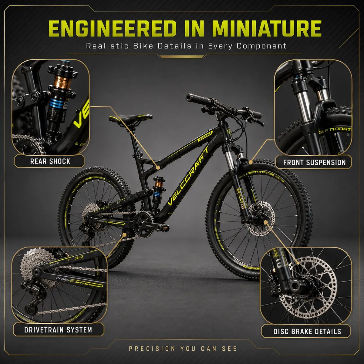 🚲DIY Mountain Bike Model Kit- Build, Display & Collect