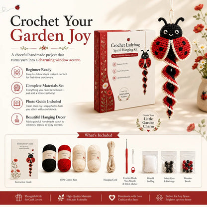 🔥LAST DAY 49% OFF - 🎁Crochet Spiral Hanging Kit – Beginner-Friendly DIY Garden Animal Decor 🧶🌿